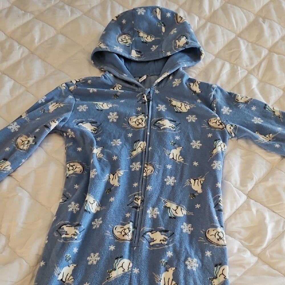 Cozy Blue Polar Bear Onesie